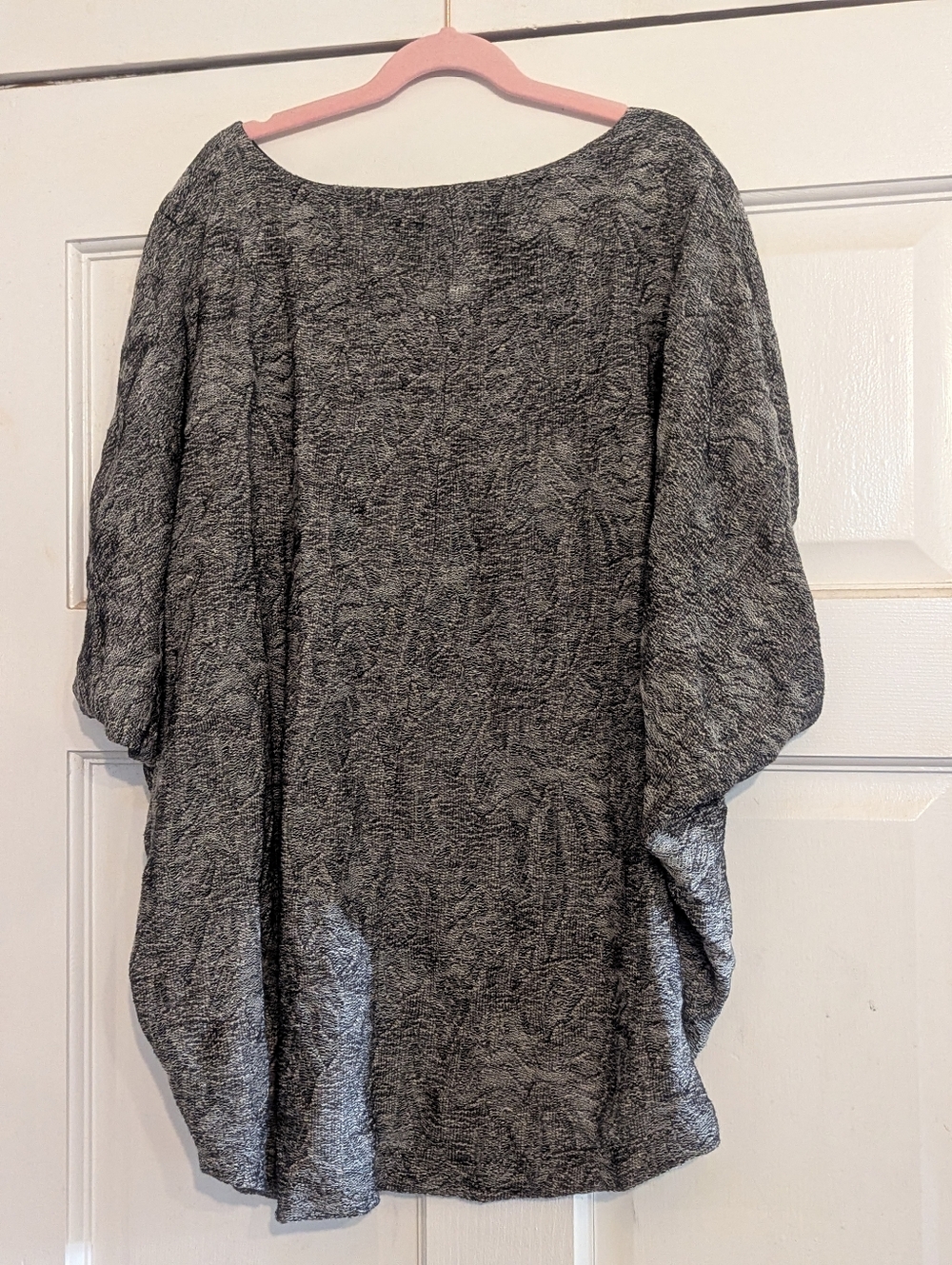 Pas de Calais Grey Textured Knit Top Blouse Size 34 US XS Lagenlook Minimalist